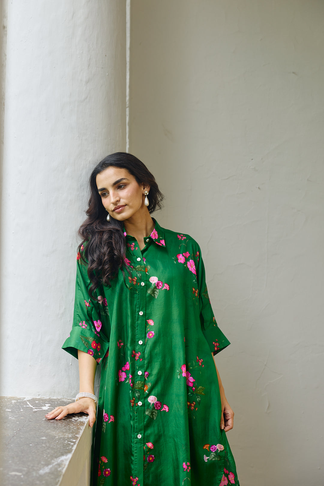 PALOMA GREEN SILK CO-ORD