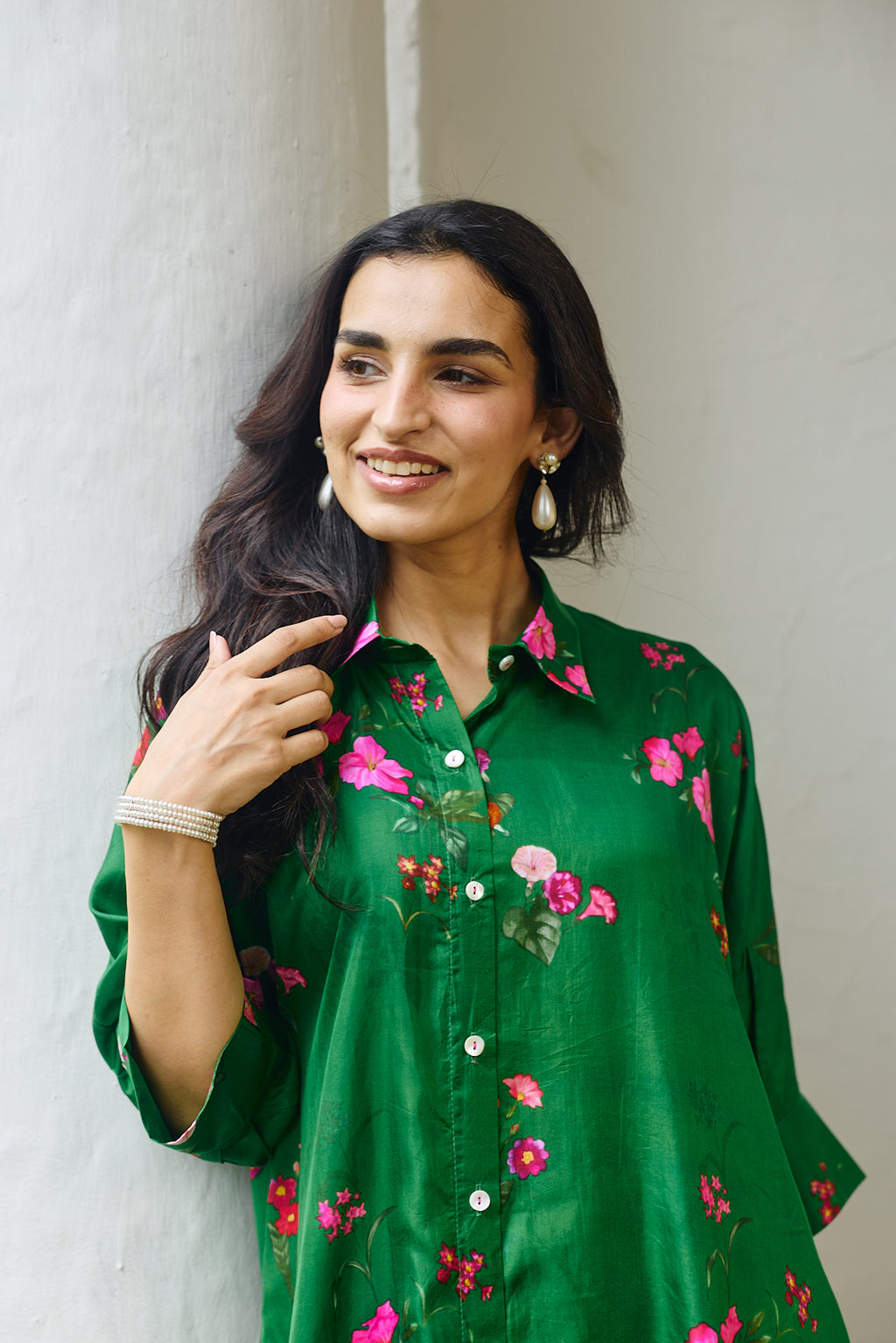 PALOMA GREEN SILK CO-ORD