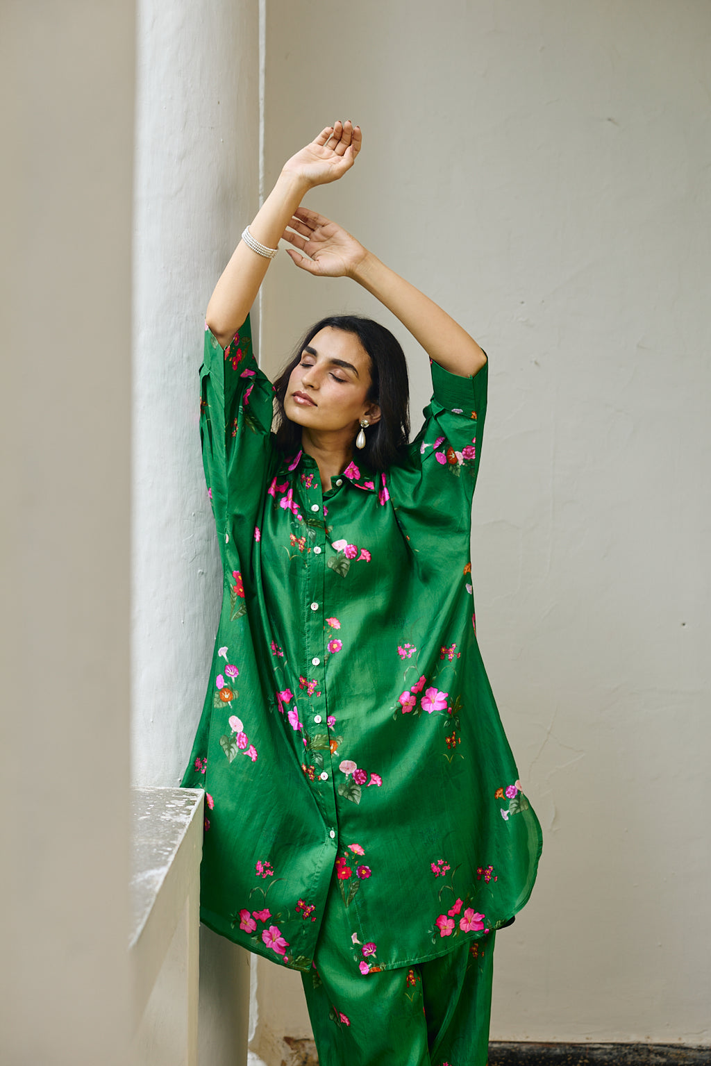 PALOMA GREEN SILK CO-ORD