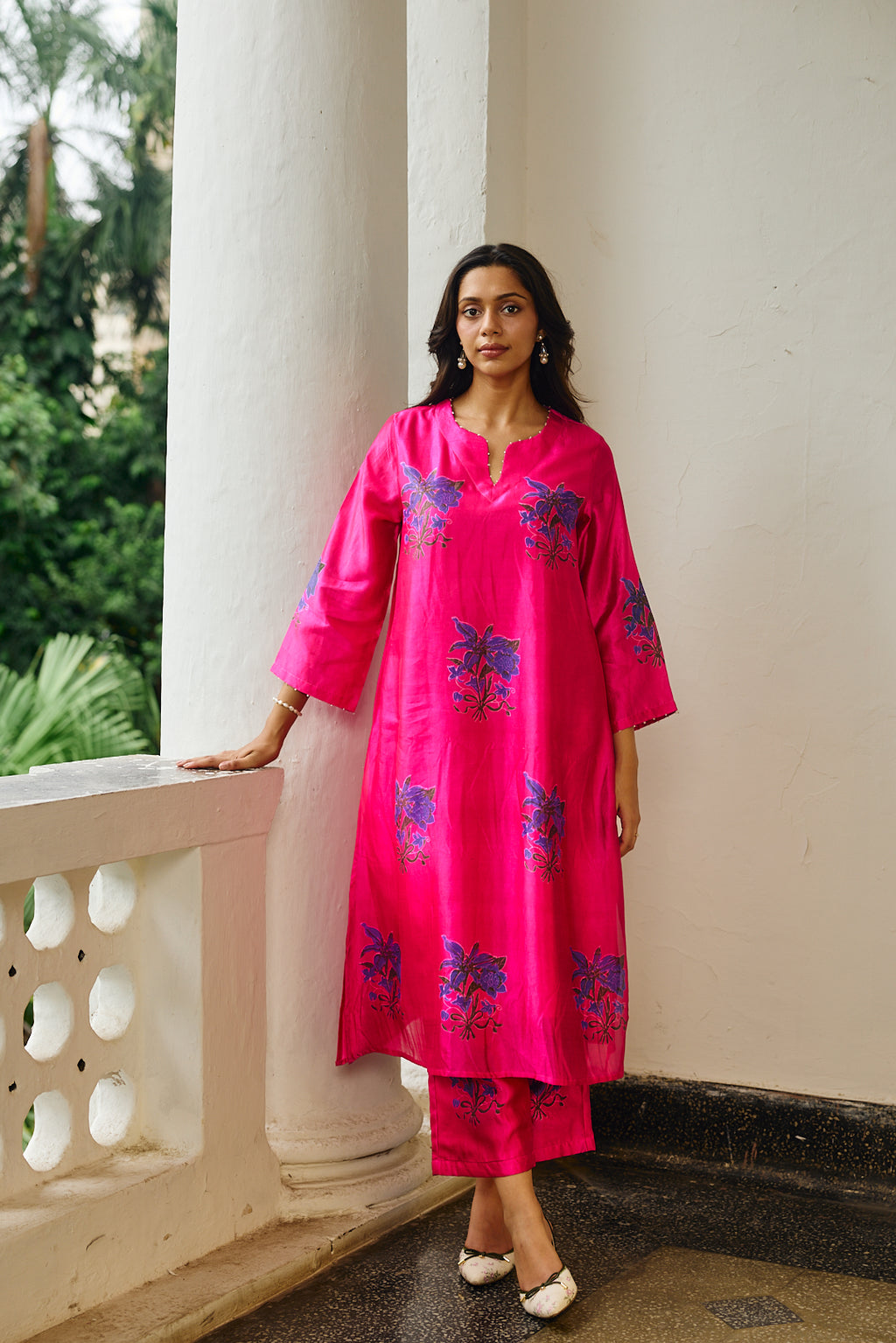 ELIN FUCHSIA SILK CO-ORD
