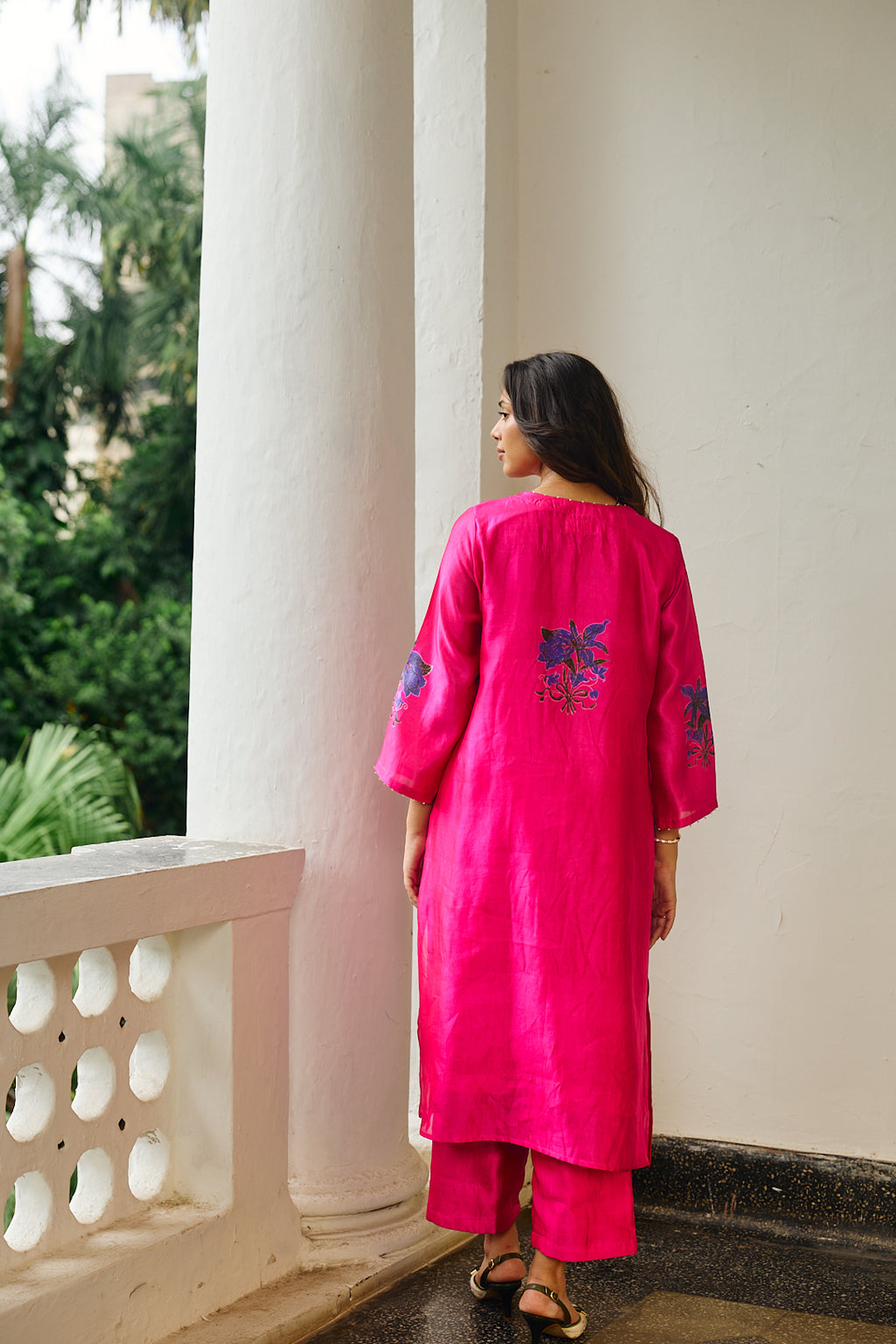ELIN FUCHSIA SILK CO-ORD