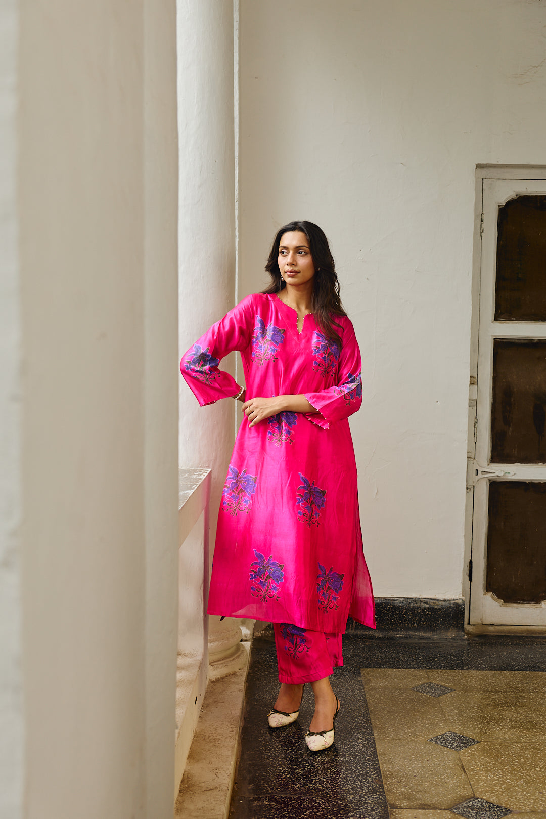 ELIN FUCHSIA SILK CO-ORD
