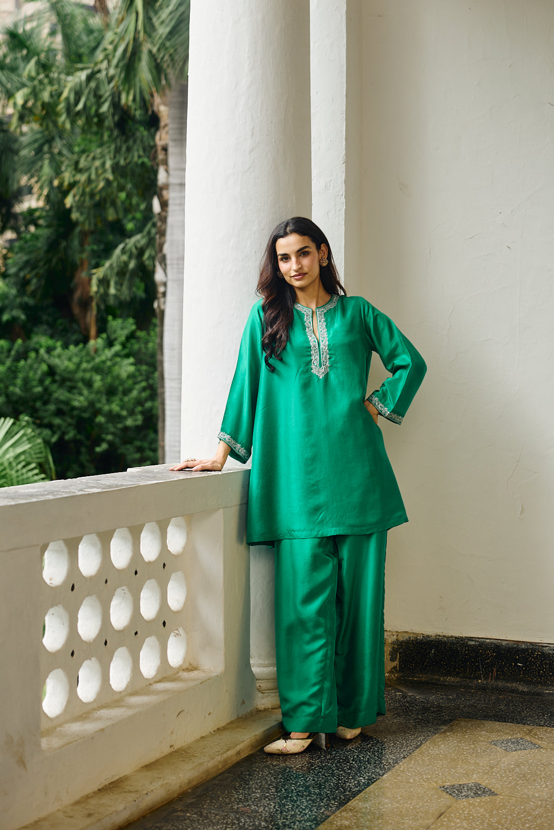 CHIARA SILK CO-ORD JADE