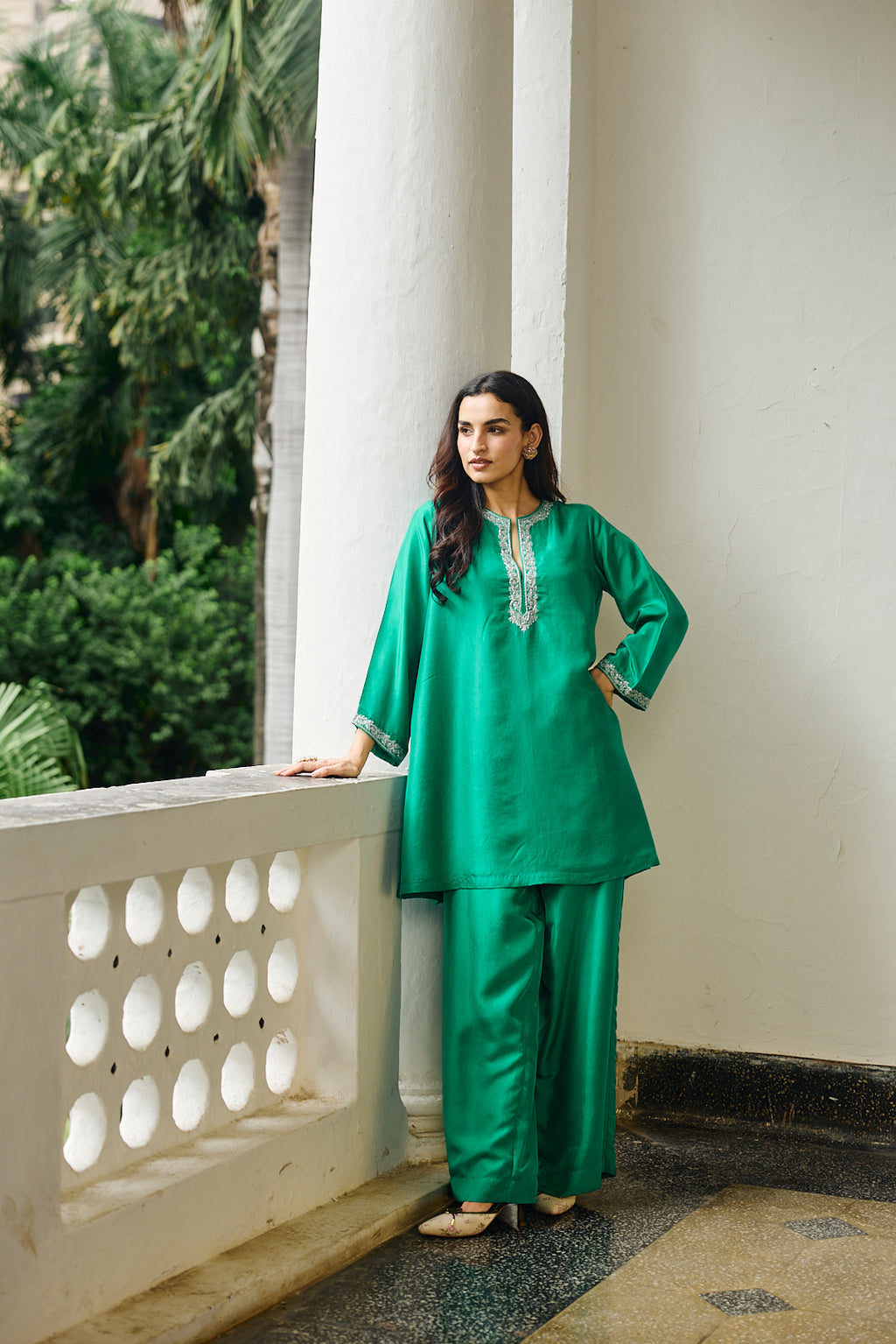 CHIARA SILK CO-ORD JADE