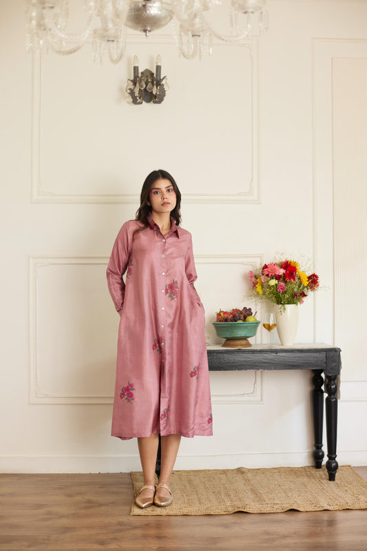 Mauve Silk Dress