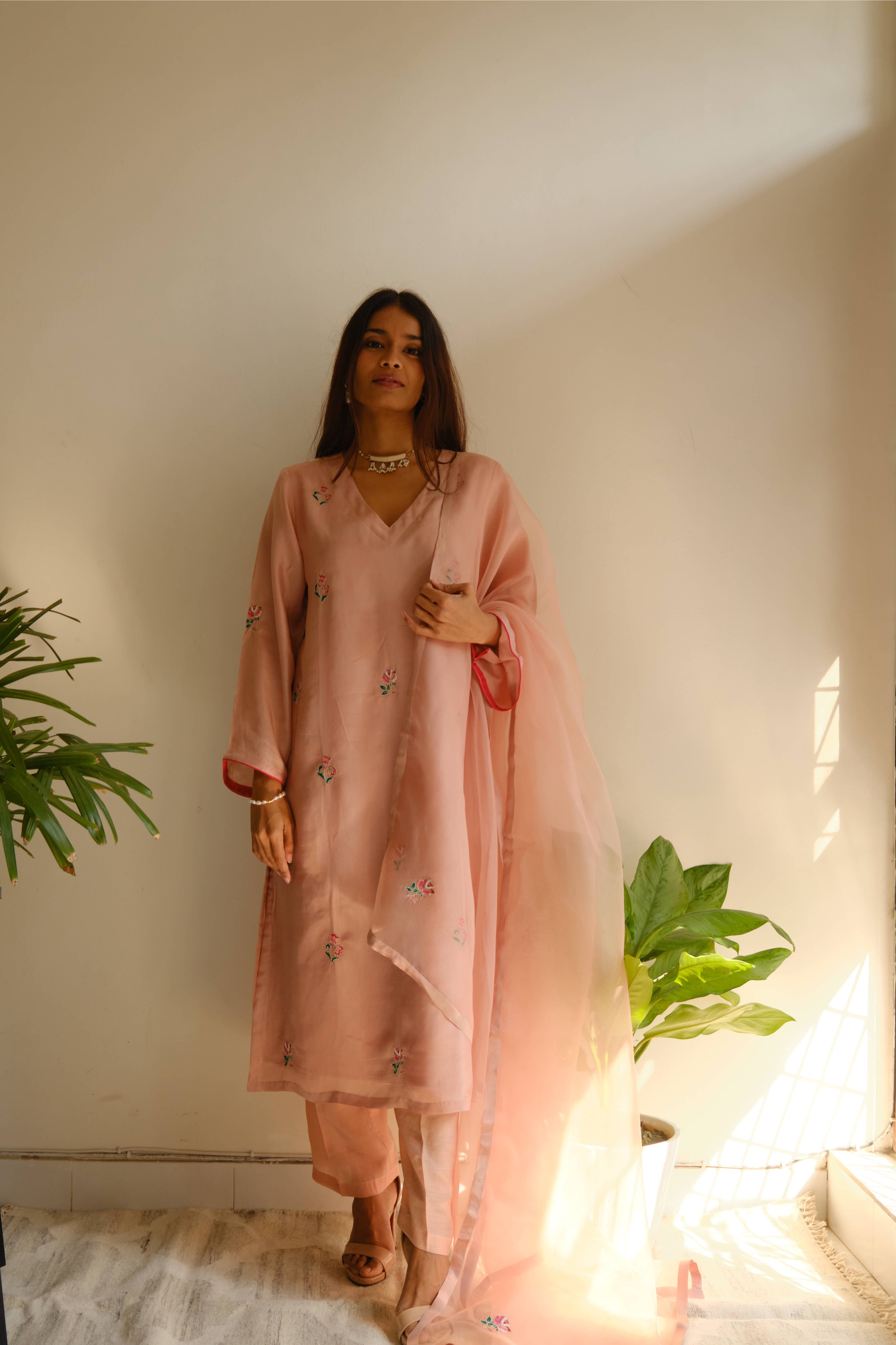 PERSIAN ROSE SILK SET