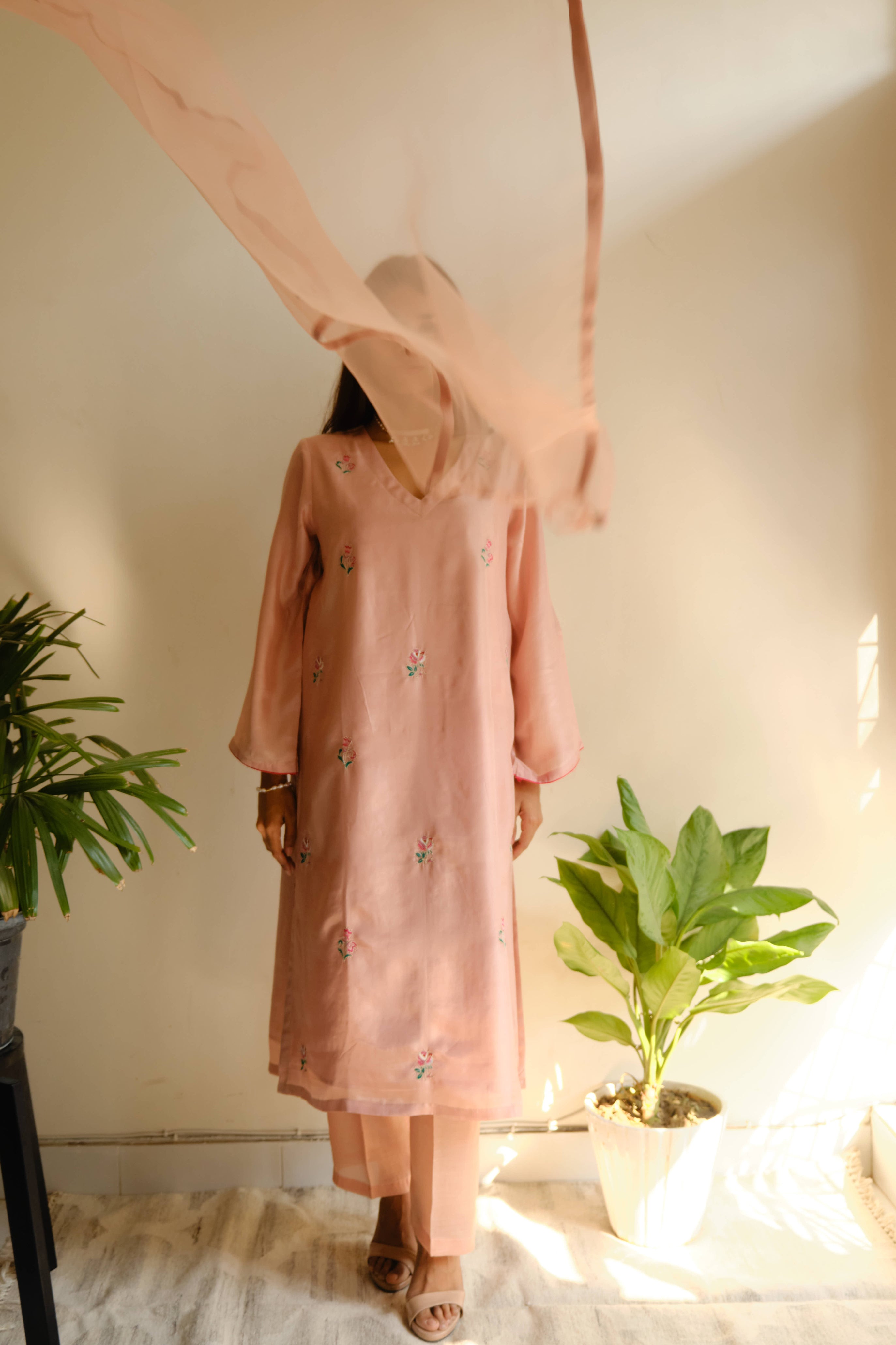 PERSIAN ROSE SILK SET