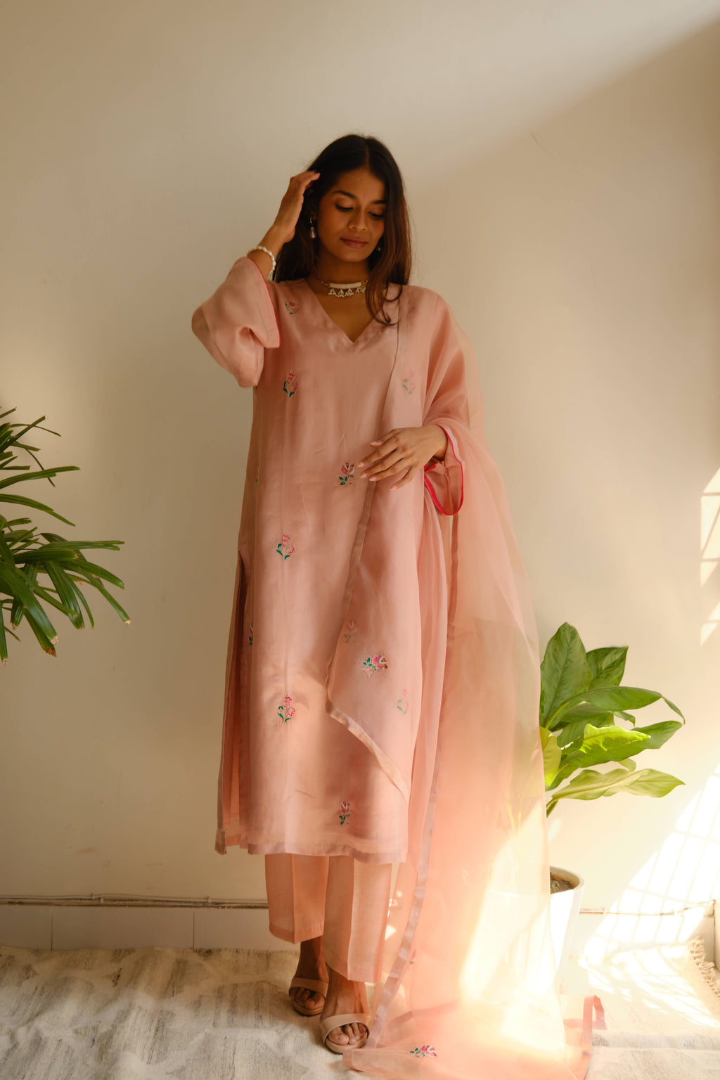 PERSIAN ROSE SILK SET