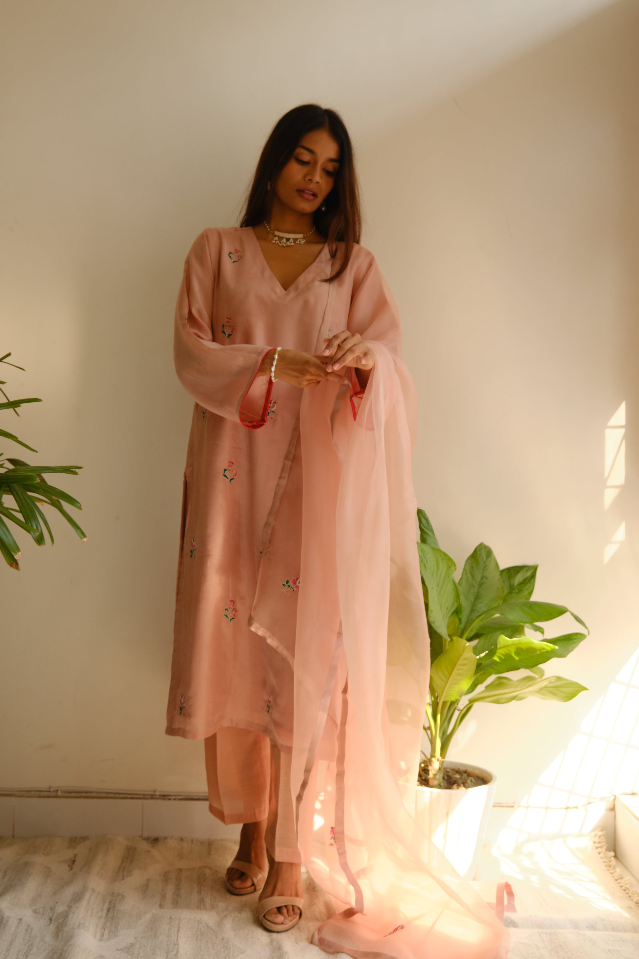PERSIAN ROSE SILK SET