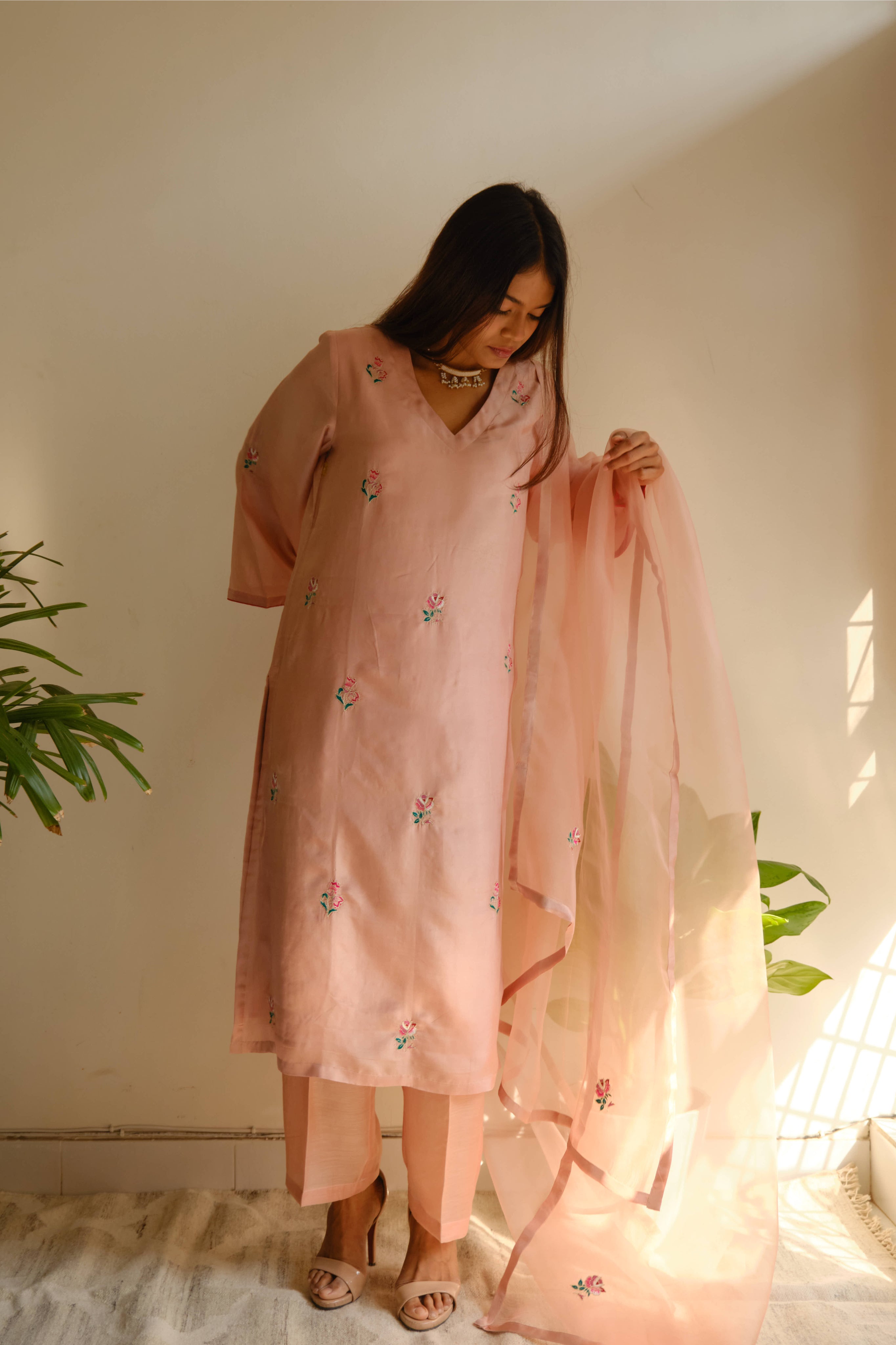 PERSIAN ROSE SILK SET
