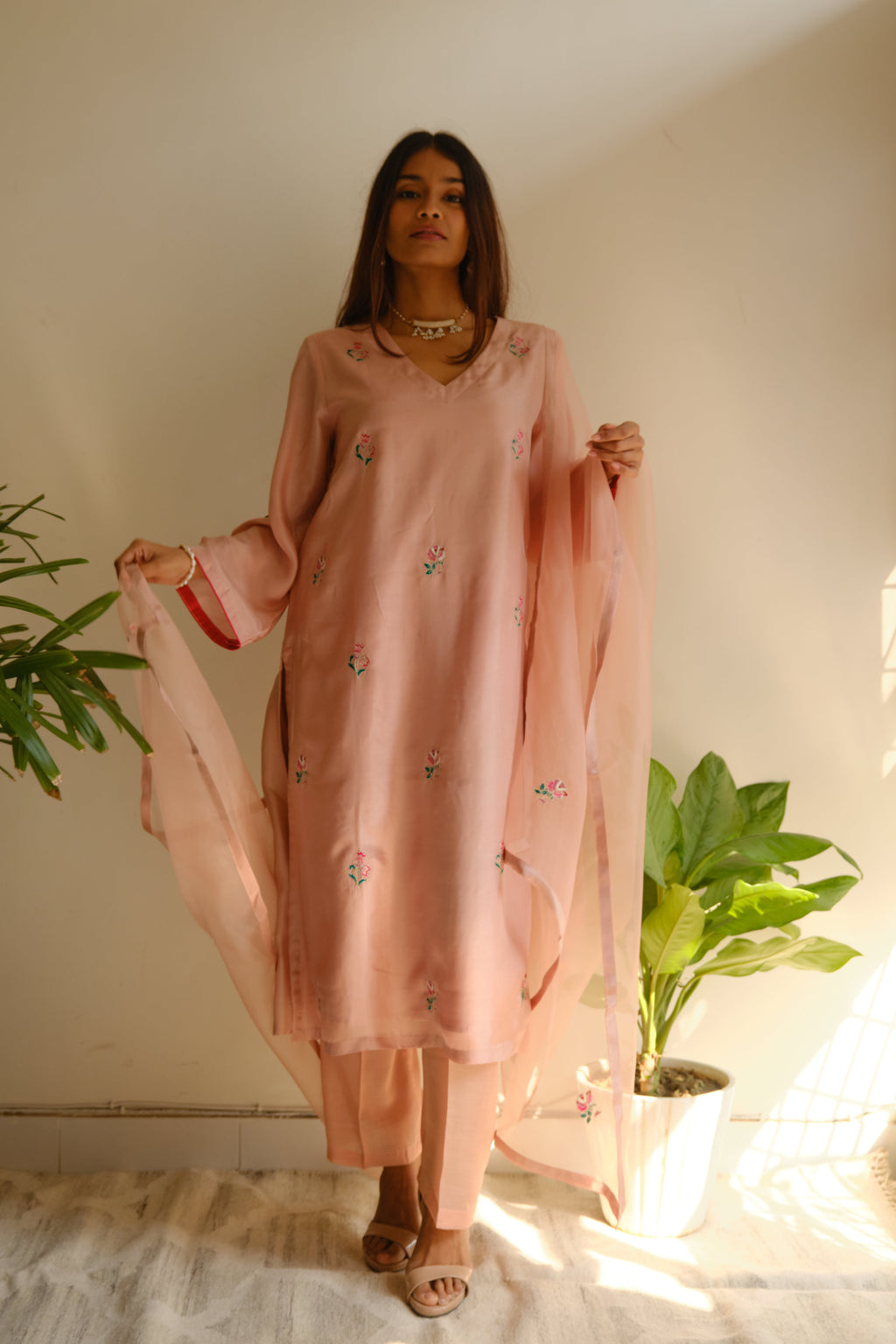 PERSIAN ROSE SILK SET