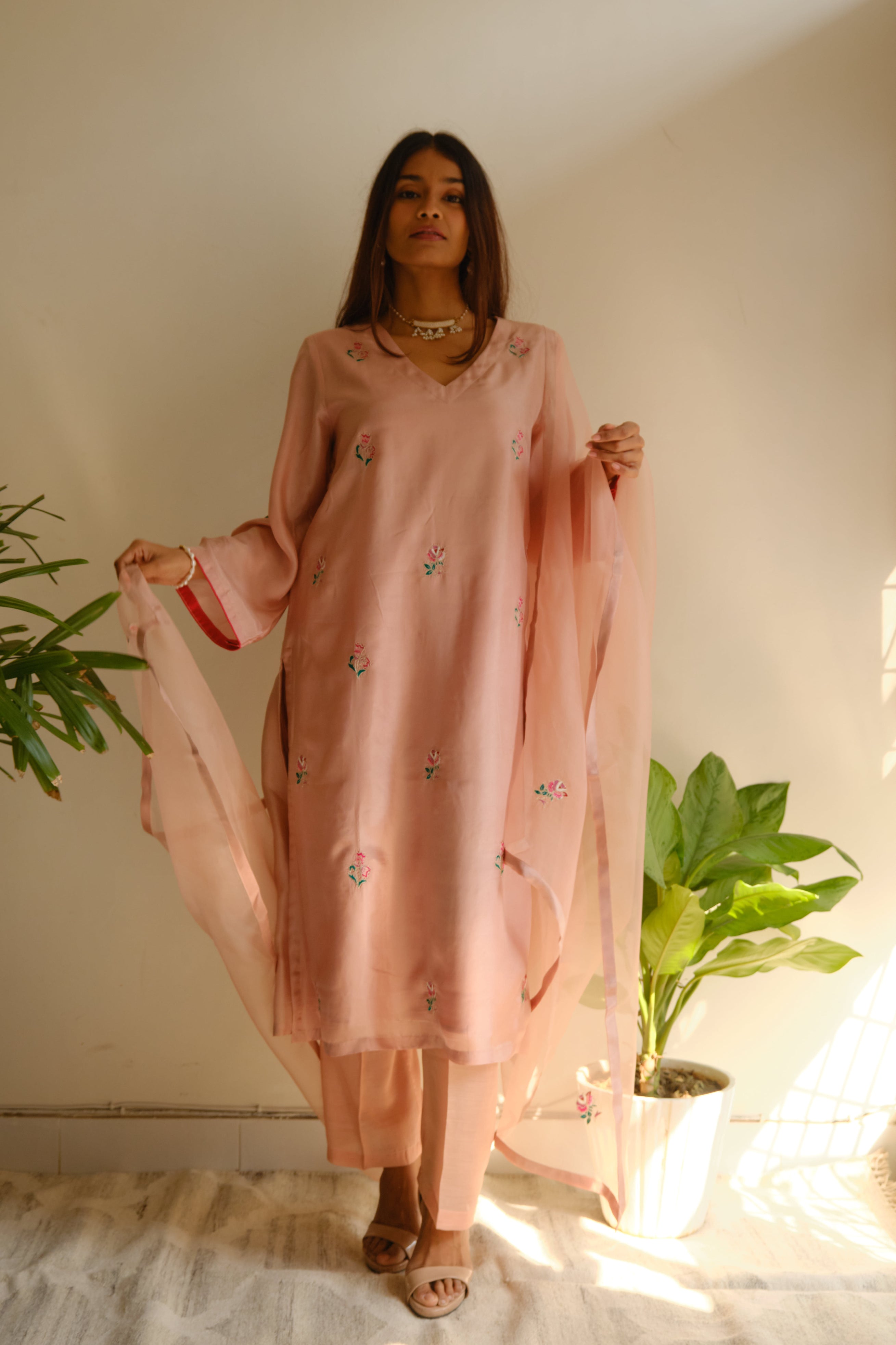 PERSIAN ROSE SILK SET